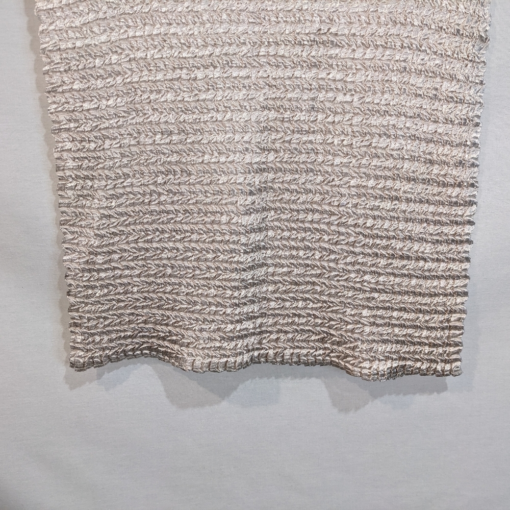 Vintage Nicola Satin Champagne Textured Bubble Tank Size M - Picture 7 of 8